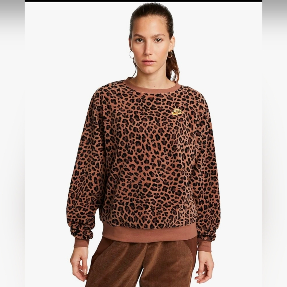 RARE Nike  Leopard 🐆 Fleece Soft Snuggly Cozy Pullover Plus Size 3X
